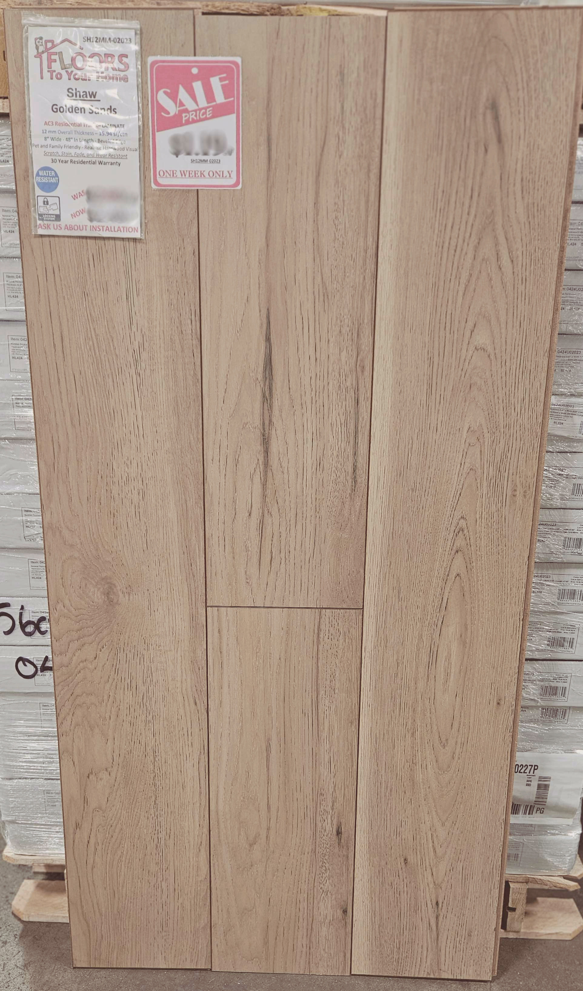 Shaw - Odyssey Collection - Golden Sands - 12mm Thick - 8.03" x 47.64" Click Together Laminate Flooring 02023 SQFT Price : 1.59   display
