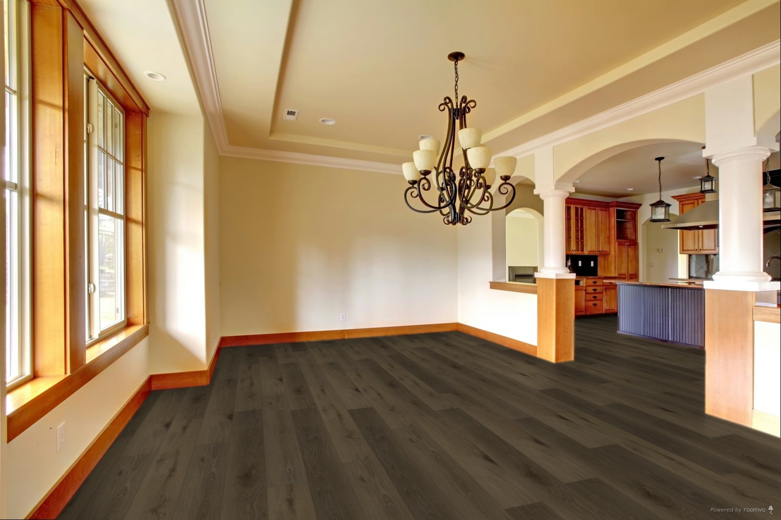 Audacity Symphony Collection - Monroe Oak Rigid Core Waterproof Flooring 9" x 72" Waterproof Luxury Vinyl Plank Flooring Monroe SQFT Price : 3.39 room