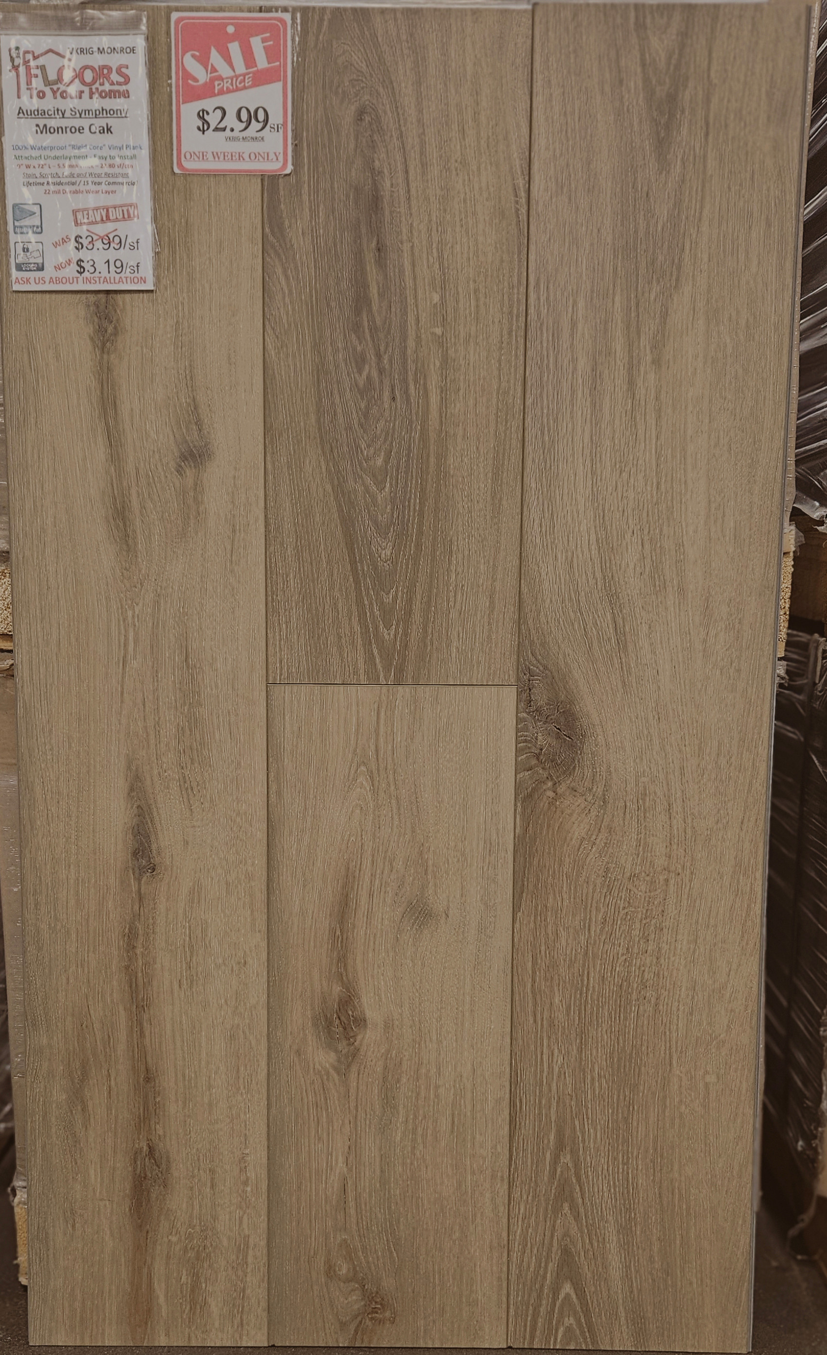 Audacity Symphony Collection - Monroe Oak Rigid Core Waterproof