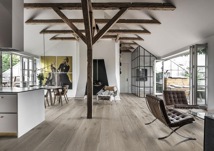 SUPER PREMIUM QUALITY - Kahrs Hardwood Classic Nouveau Collection - Nouveau Gray - 7-3/8" Wide - 5/8" Thick - 95-1/4" Length - Click Together Engineered Hardwood GRAY SQFT Price : 3.89