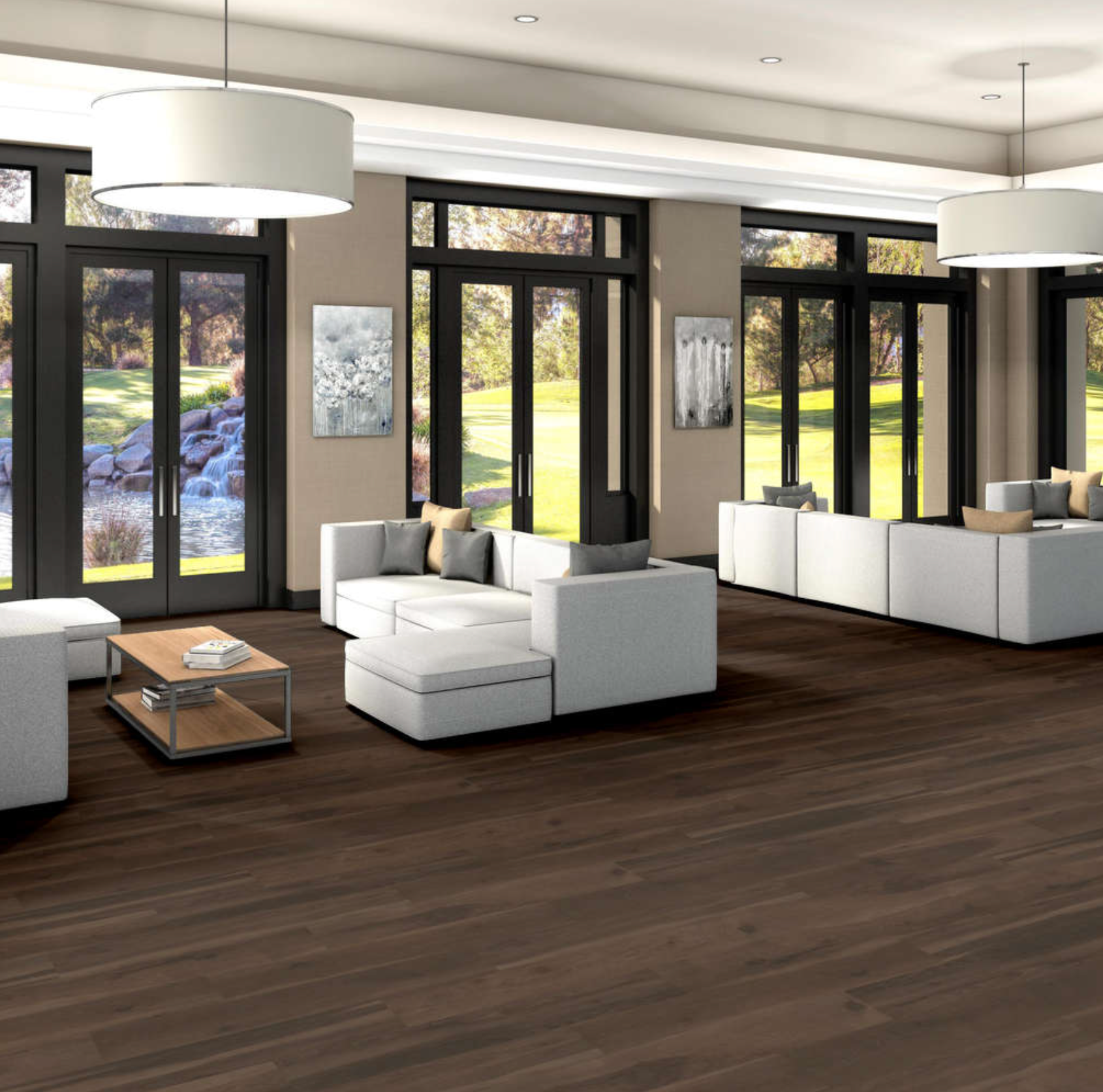 Shaw Coretec Originals Premium - Blended Umber - Waterproof Vinyl Luxury Plank Flooring 7" x 48" UV99403016 SQFT Price : 3.59 - Sample room