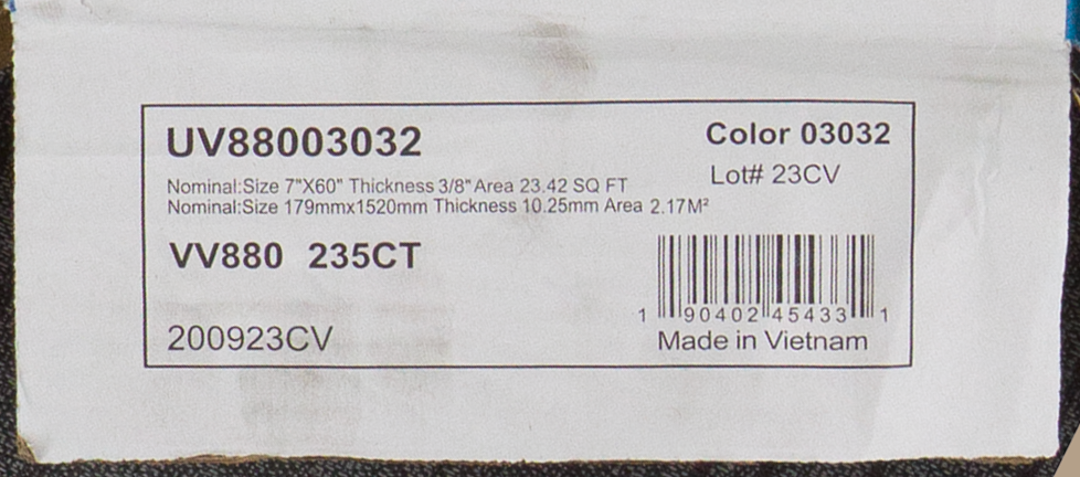 CORETEC Originals Premium Collection Meditative Oak - 10.25mm Thick 7" x 60" Waterproof Luxury Vinyl Plank with Attached Soft Step Pad 03032 SQFT Price : 3.99