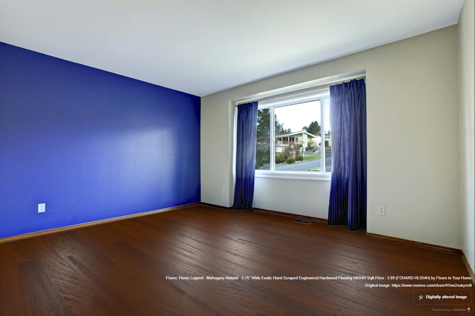 Home Legend - Mahogany Natural - 5" Wide Exotic Hand Scraped Engineered Hardwood Flooring HL504H room