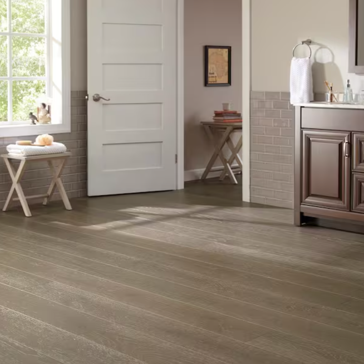 Home Legend - Wire Brushed Brisbane Hickory - 7.5" Wide - Click Together Engineered Hardwood Flooring HL383H SQFT Price : 3.09 room