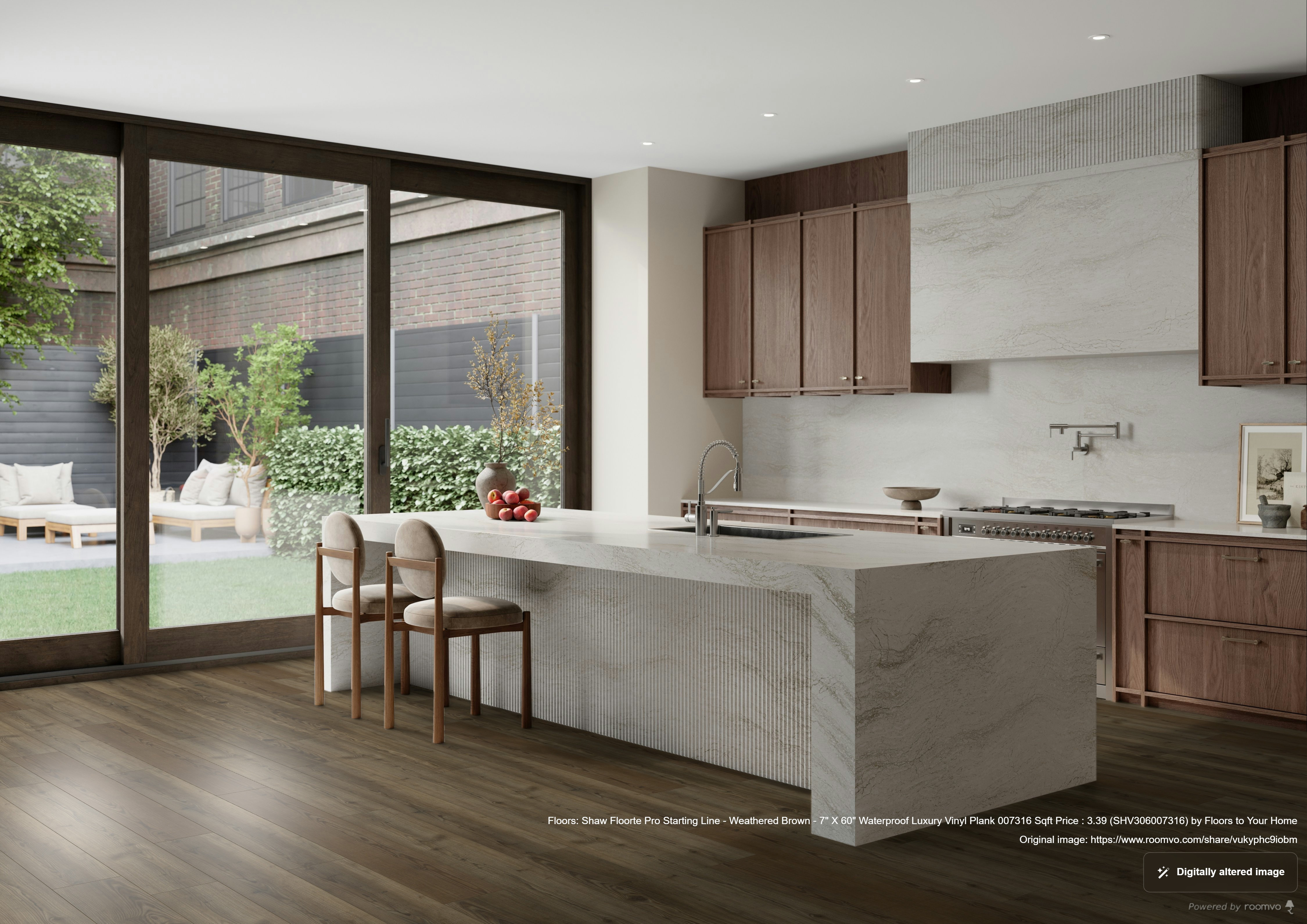 Shaw Floorte Pro Starting Line-  Weathered Brown - 7" x 60" Waterproof Luxury Vinyl Plank 007316 SQFT Price : 2.99 room