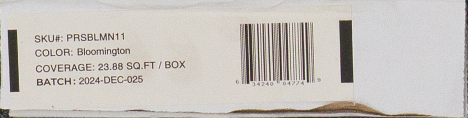 Prestige Impact Collection - Bloomington SPC Rigid Core Waterproof Flooring 7" x 60" Waterproof Luxury Vinyl Plank Flooring with Attached Pad BLOOM SQFT Price : 3.39 label