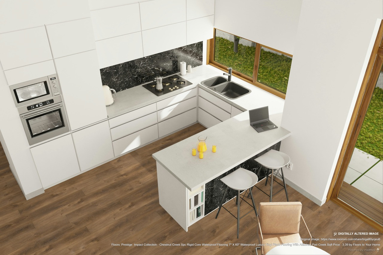 Prestige Impact Collection - Chestnut Creek SPC Rigid Core Waterproof Flooring 7" x 60" Waterproof Luxury Vinyl Plank Flooring with Attached Pad CREEK SQFT Price : 3.39 room