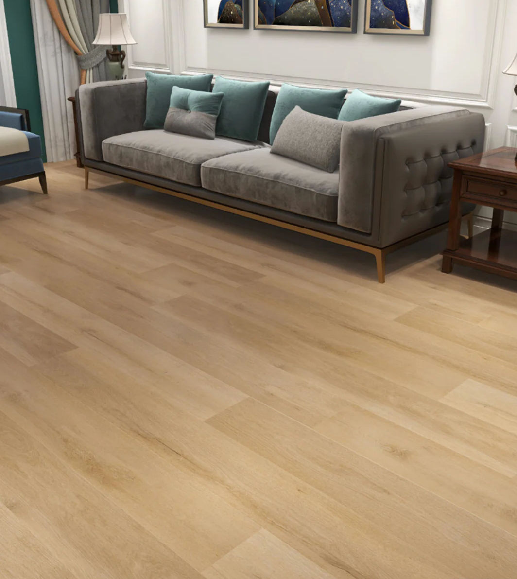 Prestige  Impact Collection - Summerbrooke SPC Rigid Core Waterproof Flooring 7" x 60" Waterproof Luxury Vinyl Plank Flooring with Attached Pad SUMMER  room