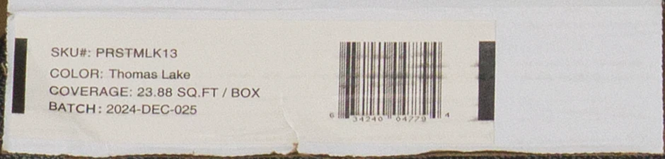 Prestige Impact Collection - Thomas Lake SPC Rigid Core Waterproof Flooring 7" x 60" Waterproof Luxury Vinyl Plank Flooring with Attached Pad LAKE SQFT Price : 3.39 label