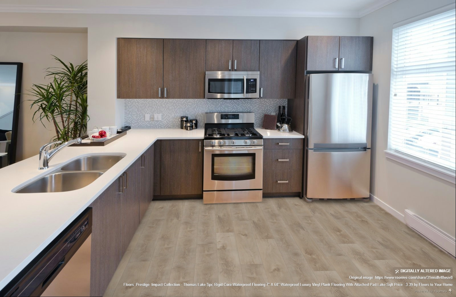 Prestige Impact Collection - Thomas Lake SPC Rigid Core Waterproof Flooring 7" x 60" Waterproof Luxury Vinyl Plank Flooring with Attached Pad LAKE SQFT Price : 3.39 room