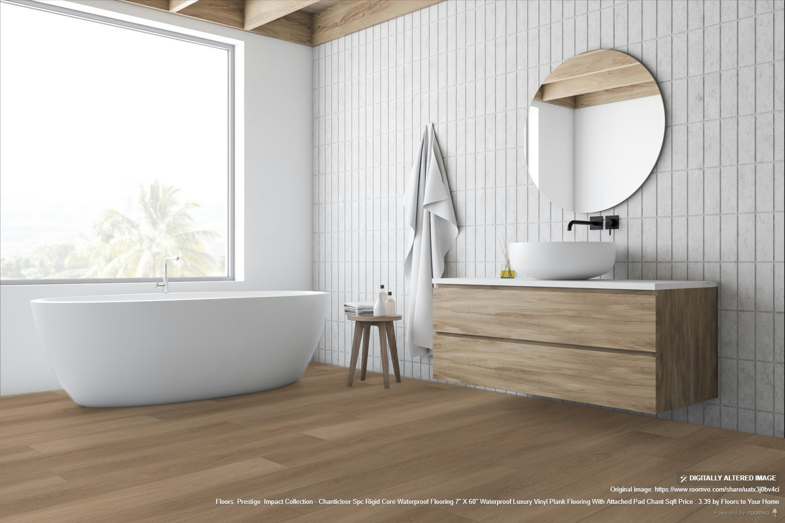 Prestige Impact Collection - Chanticleer SPC Rigid Core Waterproof Flooring 7" x 60" Waterproof Luxury Vinyl Plank Flooring with Attached Pad CHANT SQFT Price : 3.39