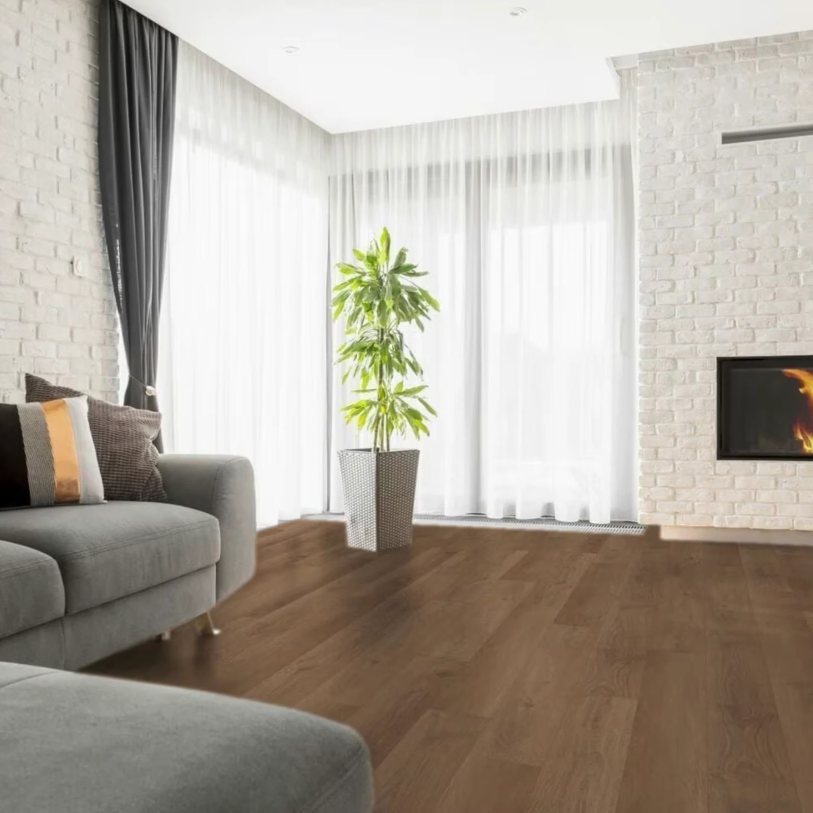 Cali Floors Pacifica Collection - Surfwood Pacifica - 10mm - 7.69" x 47.81" Waterproof Laminate With Attached Pad 1200 room