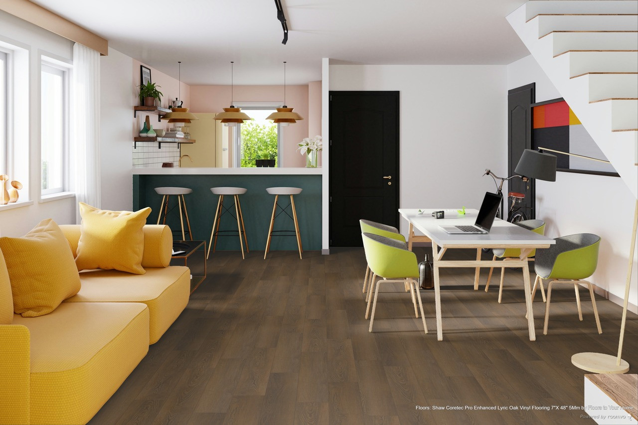 Shaw COREtec Pro Enhanced Lyric Oak Vinyl Flooring 7"x 48" 5mm room