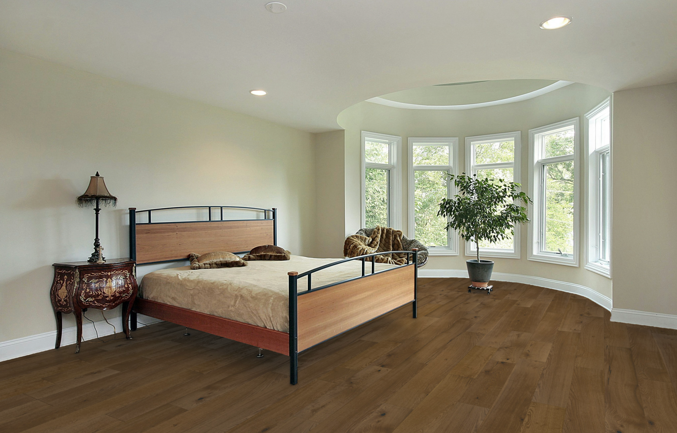 Home Legend DesignTek - Wire Brushed Antigua Oak - Engineered Hardwood Flooring 9" Wide 9/16" Thick