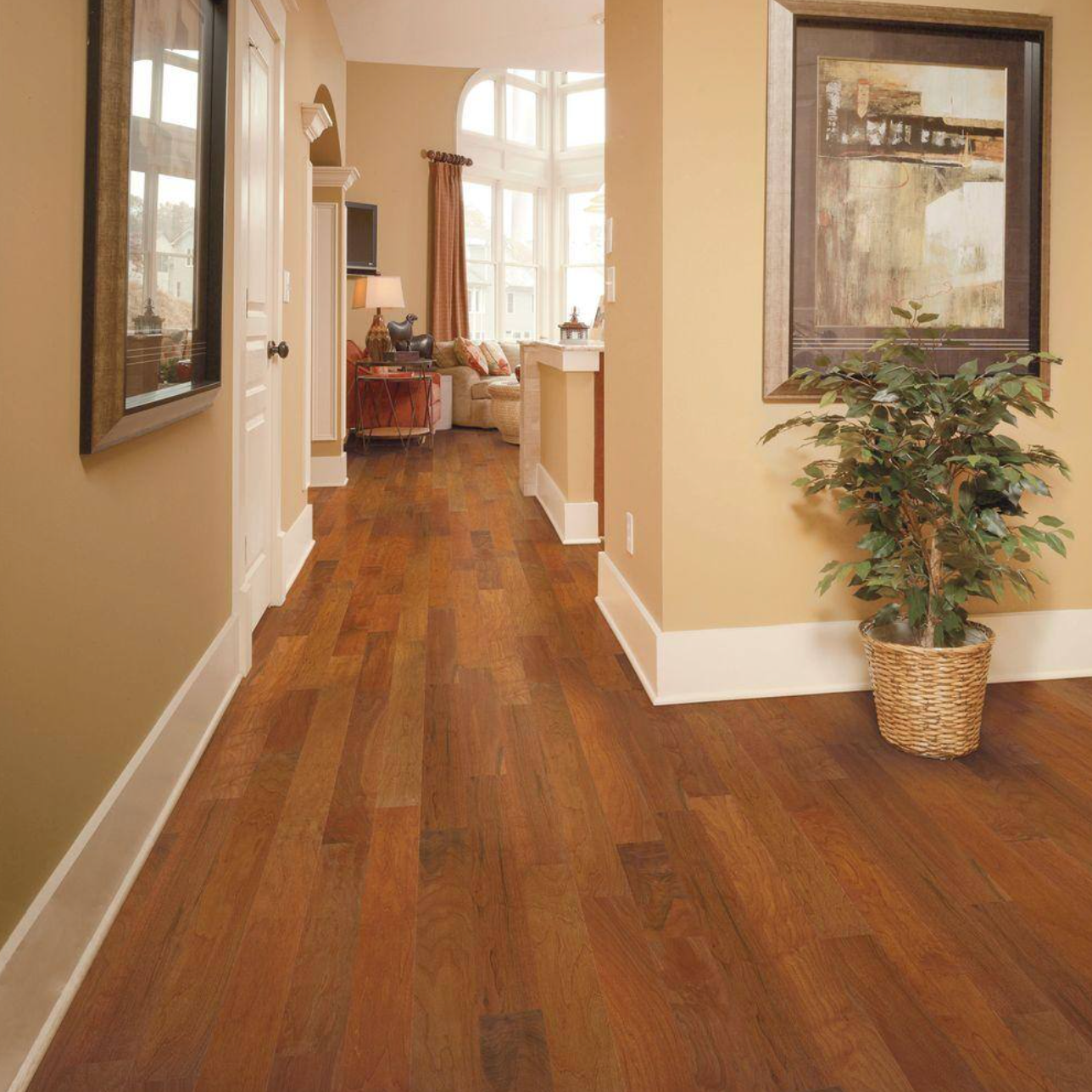 Lot Purchase - Home Legend Freemont Walnut - Hand Scraped Solid Hardwood Flooring 4.88" Wide 3/4" Thick rooom