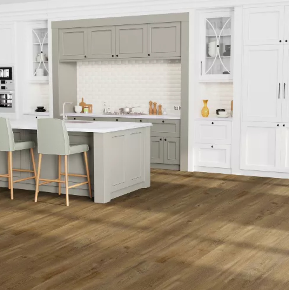 Pergo Extreme Preferred Wider Longer Cinnamon Luxury Vinyl 10"x72" 6mm room