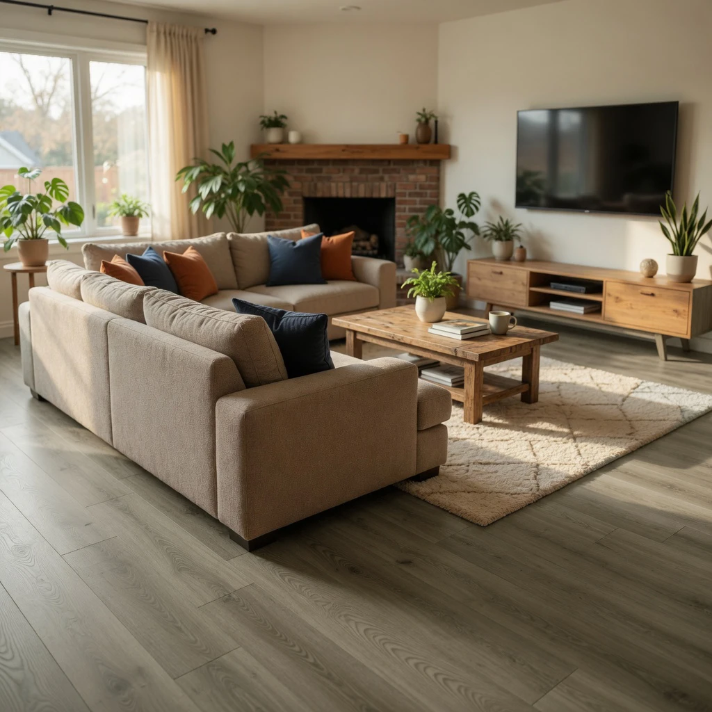 PREMIUM QUALITY - Rigid Core - London Fog - Waterproof Flooring - 7"x 59"- Luxury Vinyl Plank