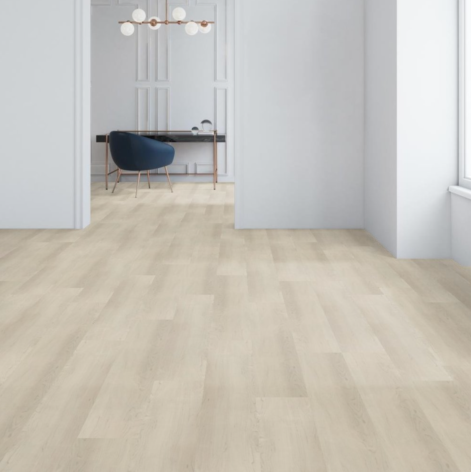 Shaw Commercial Grain Floating - Alablaster- 7" x 48" Luxury Vinyl Plank V043600150