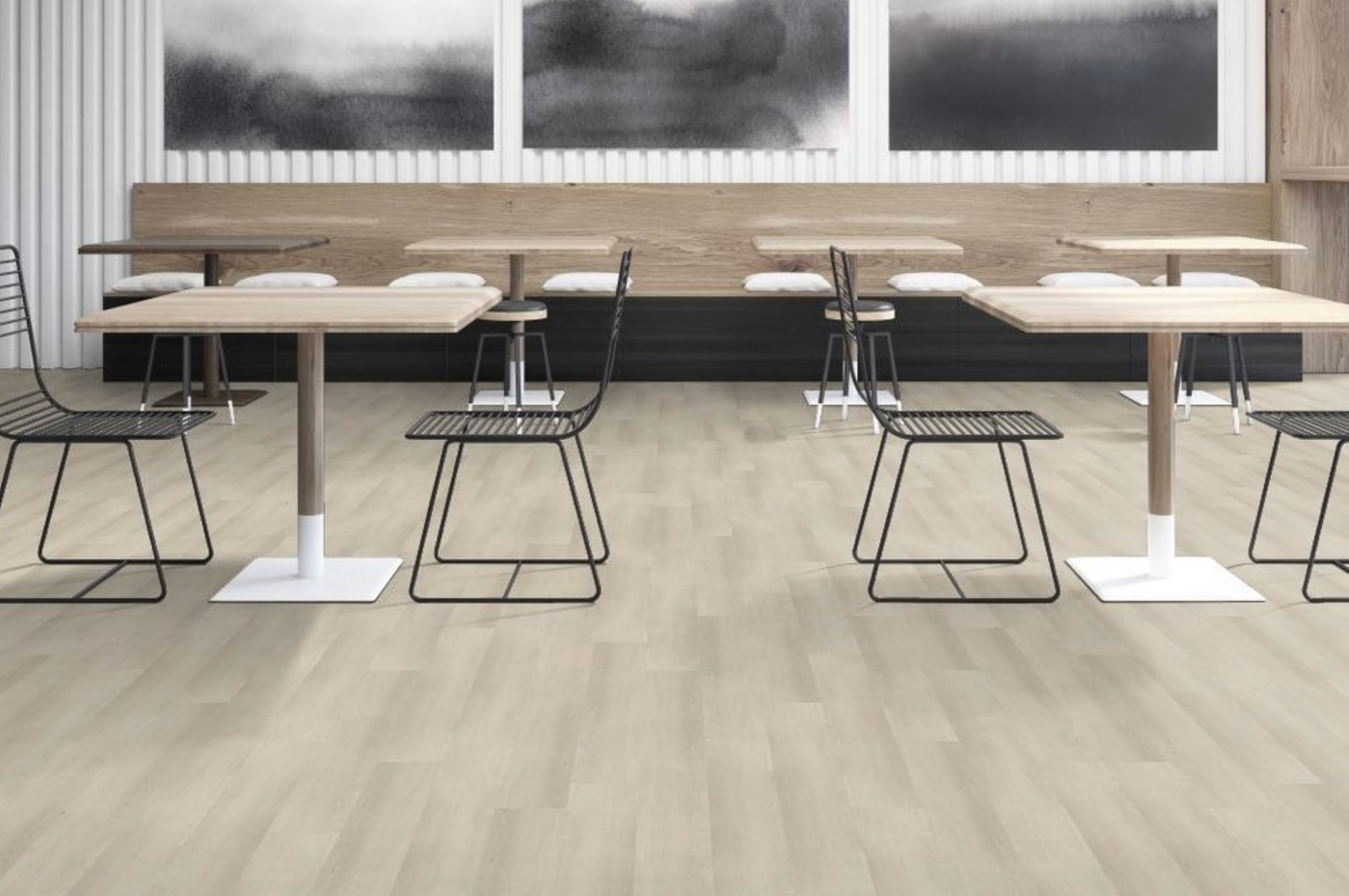 Shaw Commercial Grain Floating - Alablaster- 7" x 48" Luxury Vinyl Plank V043600150