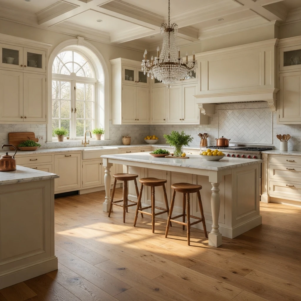 Baroque Flooring - Flag Point - 7-1/2" Wide x 1/2" Thick - Engineered Oak Hardwood Flooring room