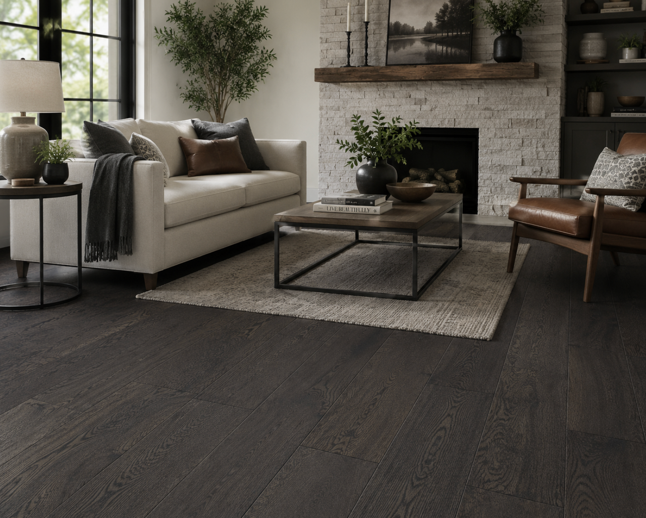 Mullican Value Grade Collection - Oak Quarry 5" Wide 1/2" Engineered Hardwood Flooring room