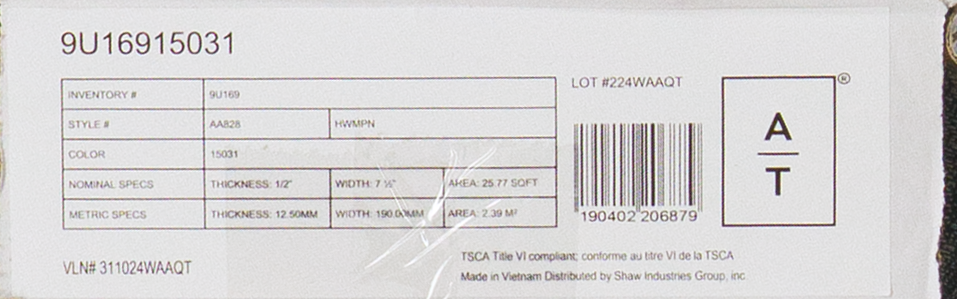 SUPER PREMIUM -  Shaw Anderson Tuftex - Imperial Pecan Dove - 7.5" Wide 1/2" Thick - Pecan Engineered Hardwood