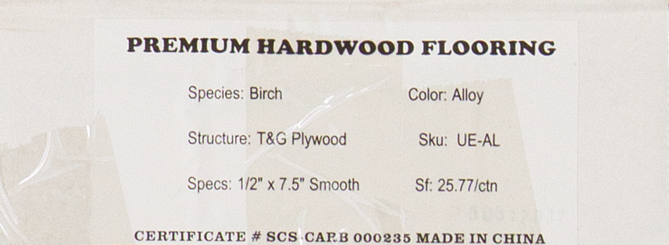 PRICE DROP ALERT - Baroque Flooring -  Alloy 7.5" Wide x 1/2" Thick - Engineered Hardwood Flooring