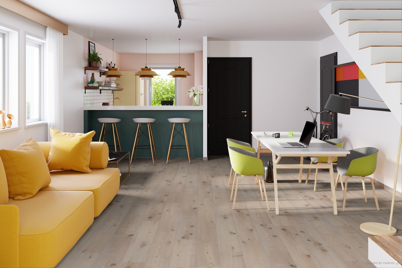 CORELUXE - French Oak - 8mm 7.8" x 60" Rigid Core Waterproof Flooring with Attached Pad