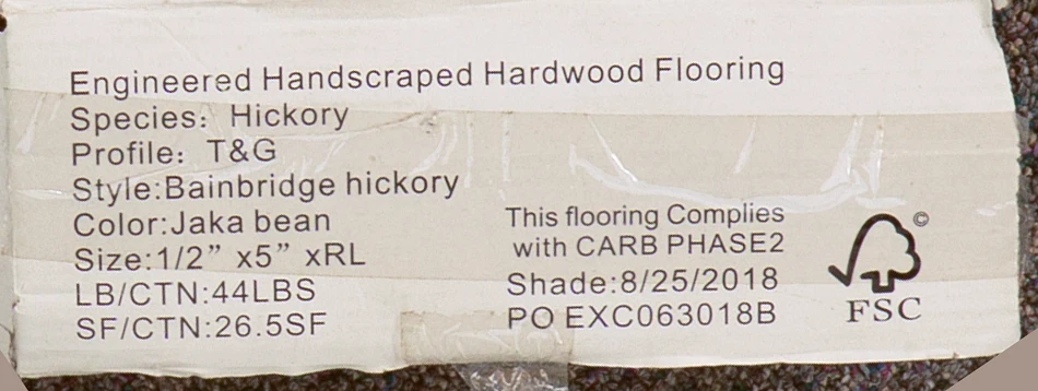 Legendary Floors - Bainbridge Collection - Jaka Bean - 5" Wide - 1/2" Thick - Random Lengths - Engineered Hardwood EXC102518