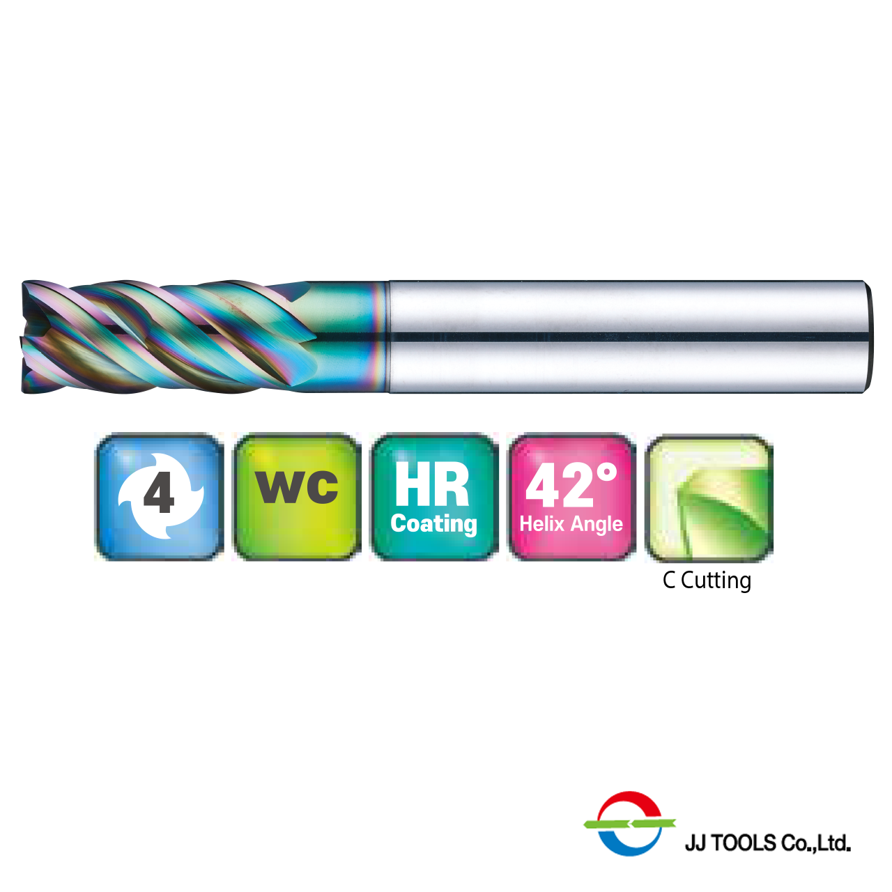 16mm 4 Flute High Speed Slotting End Mills for SUS Trucut Tools