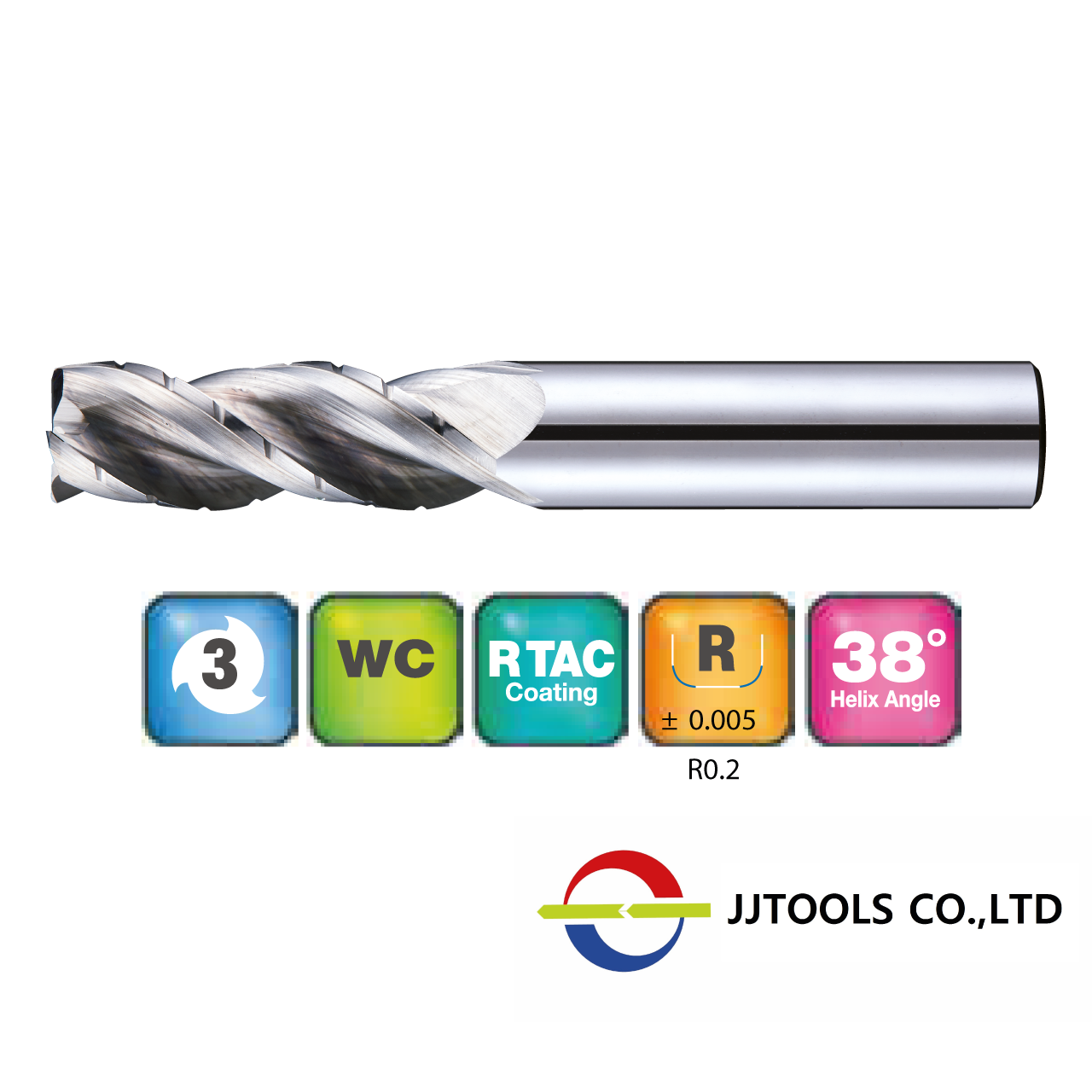 3 Flute High Speed Roughing End Mills - 3ALCB - Trucut Tools