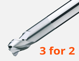 3 Flute 45° Helix Corner Radius End Mills - 3ALC