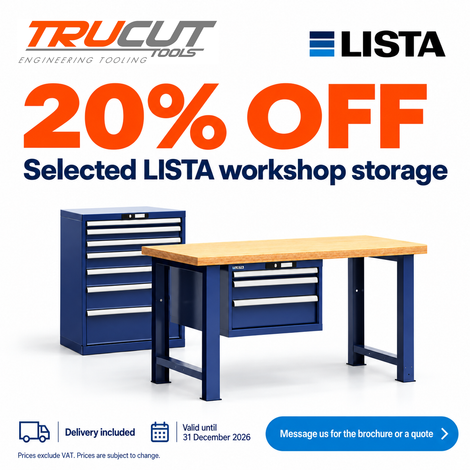 Save 20% on Selected LISTA Workshop Storage at Trucut Tools
