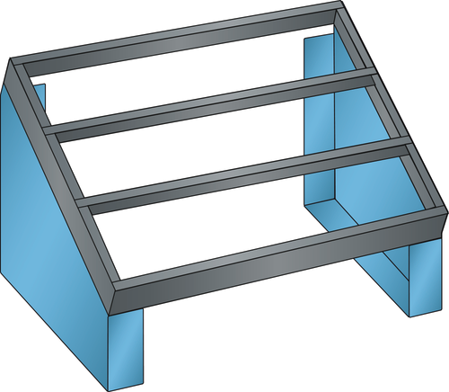 NC bench stand with insert frame (WxDxH) 588x413x345mm without Tool holder