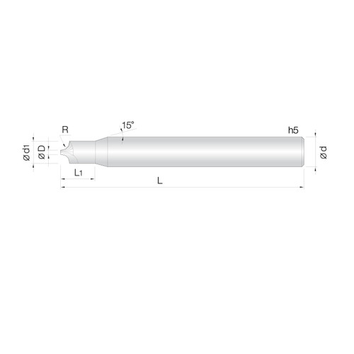 0.2mm 2 Flute Corner Rounding Cutter - JJ Tools