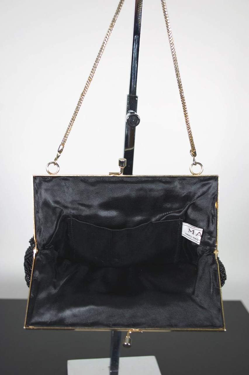 DIOR Crossbody black & gold Chain Purse Evening Bag Clutch