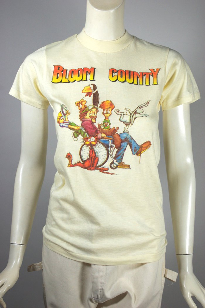 80s Bloom County t-shirt Berkeley Breathed comic strip characters XS-S