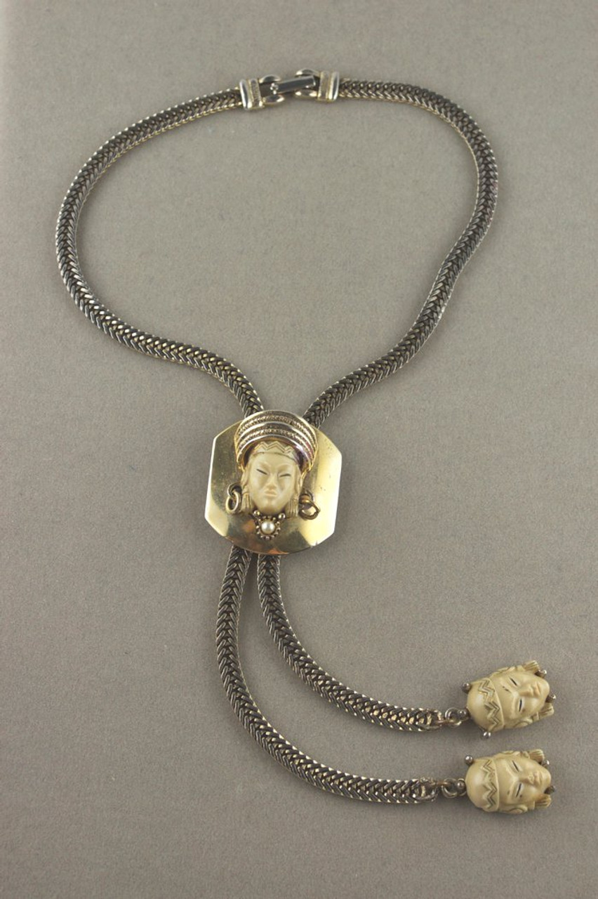 Large Clear Rhinestones Flexible Cuff Bracelet 1950s-60s
