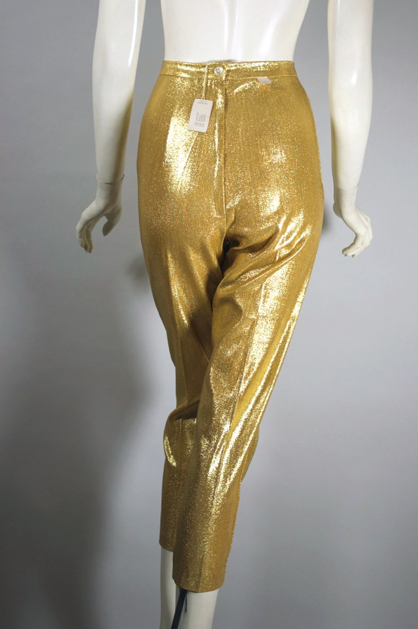 Pants for Women Cigarette Trousers High Waist Silk Pants Soft Breathable  Slim Skinny Pants (Beige Gold, XL) - Walmart.com