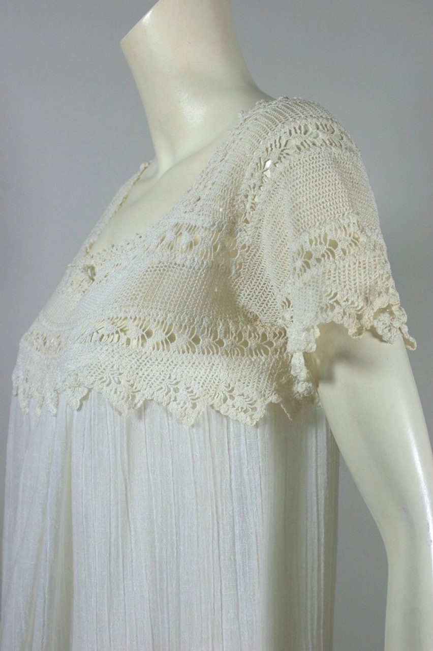 used vintage dress フリルシアードレス　70s antique used vintage dress フリルシアードレス 70s antique