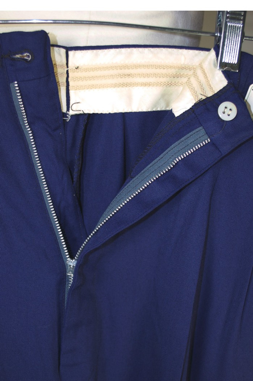 Blue rayon gabardine 1940s 50s mens pant Hollywood waist 36