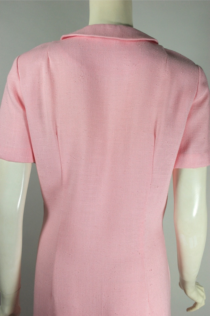 hibiscus dress 1960s black leather mock neck shift dress v286  Erin Templeton