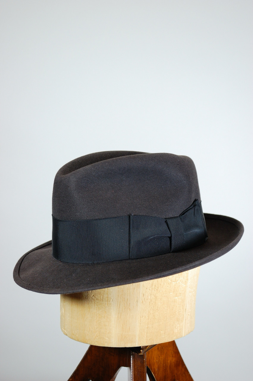50'sフェドラハット　ドブス Vintage Dobbs 50s Dobbs fedra hat vintage フェドラハット ビーバー