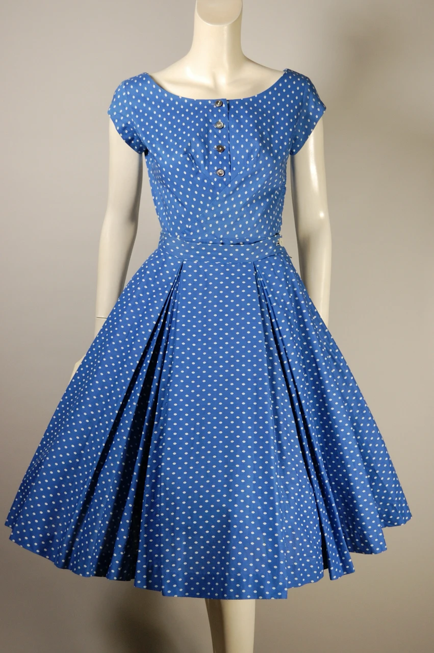 cotton 50's style dress Audrey Hepburn Same Style Cotton 50s Dress, Black / XL
