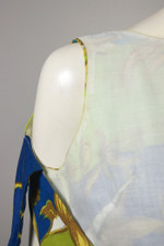 Tori Richard Hawaiian dress 1950s 1960s XS tropical rococo border print sundress