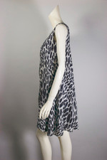 Groovy mod 1960s dress black white op art polka dots XS-S 27 inch waist