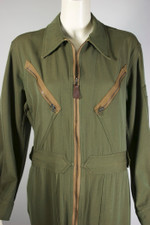 USAAF WWII flight suit L-1 olive drab gabardine size medium regular 38-40