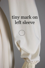 cream off-white slinky jersey 70s disco dress casual bridal vintage midi size M