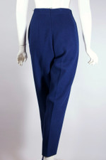 vintage ski pant winter sportswear 1940s 1950s navy blue wool womens XS S
