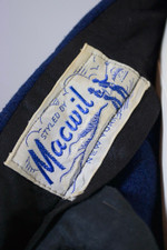 vintage ski pant winter sportswear 1940s 1950s navy blue wool womens XS S